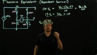 Circuits 1  Thevenin Equivalent Dependent Source  Example [upl. by Anovahs419]