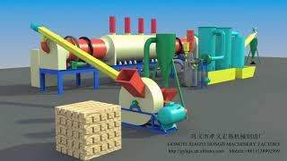 3D Video Of Making Charcoal Production Line [upl. by Eirret911]