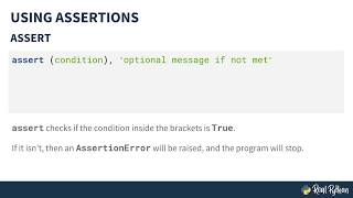 Assertions in Python How to Use the quottryquot and quotexceptquot Keywords [upl. by Dorran]