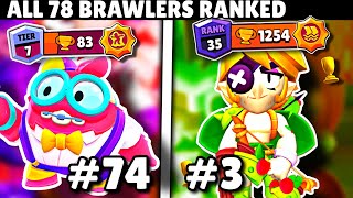 Ranking ALL 78 Brawlers in Showdown  TIER LIST Season 25 [upl. by Nickles67]