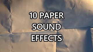 10 Paper Sound Effects  BONUS  ROYALTY FREE [upl. by Aikrehs]