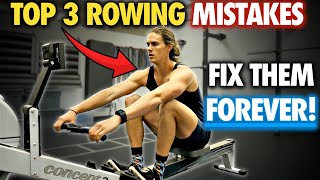 Rowing Machine TOP 3 MISTAKES AND DRILLS TO FIX THEM [upl. by Aynosal]