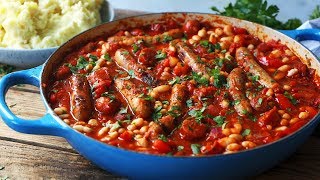 Sausage amp Bean Casserole Recipe [upl. by Nageek571]