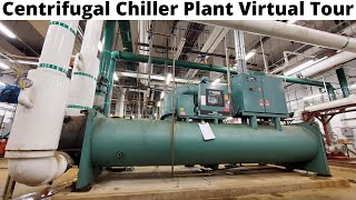 HVACR Centrifugal Chiller Plant Virtual TourWalk Through Industrial Refrigeration Training [upl. by Glanti98]