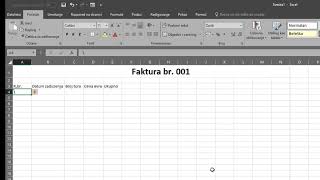 Kako napraviti fakturu u excelu [upl. by Gwenore9]