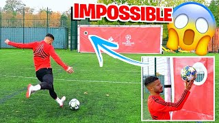 IMPOSSIBLE HOLE IN THE GOAL CHALLENGE ⚽️😱 [upl. by Ciro739]