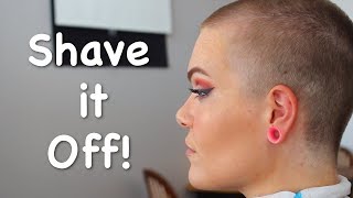 Shaving all her hair off Full buzzcut [upl. by Anida]