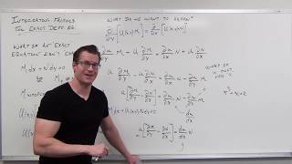 Integrating Factor for Exact Differential Equations Differential Equations 30 [upl. by Anawqahs]