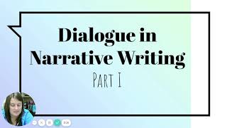 Dialogue in Narrative Writing Lesson Part 1 [upl. by Brubaker]