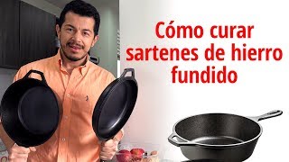 Cómo curar y usar sartenes de hierro fundido cast iron pan [upl. by Neehs432]