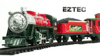 Walmarts 59 Eztec Santa Express Christmas Batterypowered Train Set 35 Pieces Unboxing amp Review [upl. by Barbarese443]