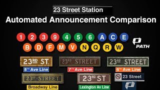 ᴴᴰ Rare NYC Subway Announcements  23 Street Station Announcement Comparison 1993 to 2019 [upl. by Rambort182]