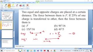 Two equal and opposite charges are placed at a certain distance The force between them is F If 25 [upl. by Abbye]