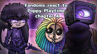 Fandoms React To Poppy Playtime Chapter 4  Gacha React [upl. by Earehc908]