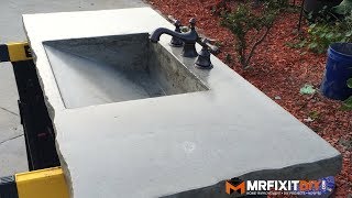 DIY CONCRETE SINK Part 1 of 2 [upl. by Ahsekal]