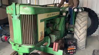 John Deere 720 Diesel pony motor startup [upl. by Sami]