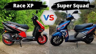 TVS Ntorq Race XP vs Ntorq Super Squad Edition  Comparison [upl. by Brownley]