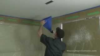 How To Apply Spray Ceiling Texture [upl. by Ahar]