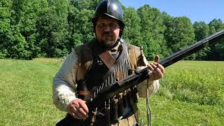 Matchlock Musket Fort Algernon First Anglo Powhatan War [upl. by Acinoev454]