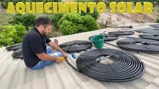 AQUECIMENTO SOLAR PARA SPA OU PISCINA  SISTEMA GIRASSOL [upl. by Elkraps]