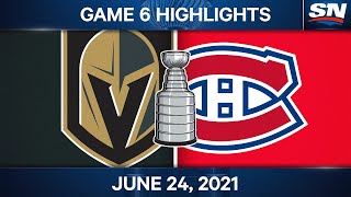 NHL Game Highlights  Canadiens vs Golden Knights Game 6  Jun 24 2021 [upl. by Alphonsine]