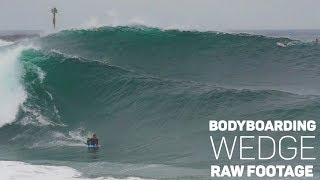 Bodyboarding WEDGE  August 17  RAW FOOTAGE Tanner McDaniel Craig Whetter [upl. by Kenzie]