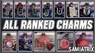 All Ranked Charms Y1S1  Y6S1  Rainbow Six Siege [upl. by Fritts]