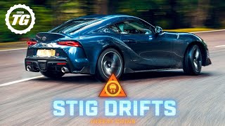 STIG DRIFTS 2020 Toyota GR Supra drifting on the limit  Top Gear [upl. by Erlandson]