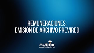 Software de Remuneraciones Nubox  ¿Cómo descargar el archivo Previred [upl. by Woodhead317]