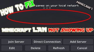 How To Fix LAN World Not Showing Up [upl. by Halludba]