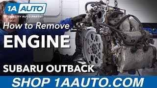 How to Remove Engine 25L 0409 Subaru Outback [upl. by Rustice535]