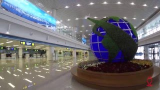 Inside Pyongyang Sunan International Airport in North Korea [upl. by Eneliak]