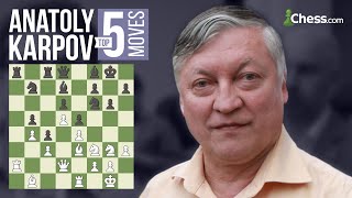 Anatoly Karpovs 5 Most Brilliant Chess Moves [upl. by Nioe]